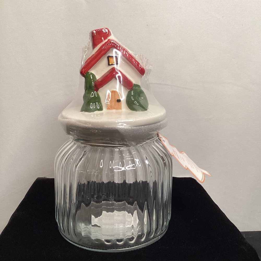 Sleigh Bell Bistro Cookie Jar / Storage Canister